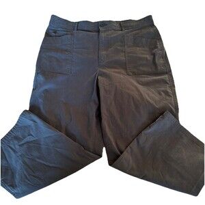 EDDIE BAUER First Ascent Guide Pro Nylon Pants Womens 14 Gray Cargo Hiking